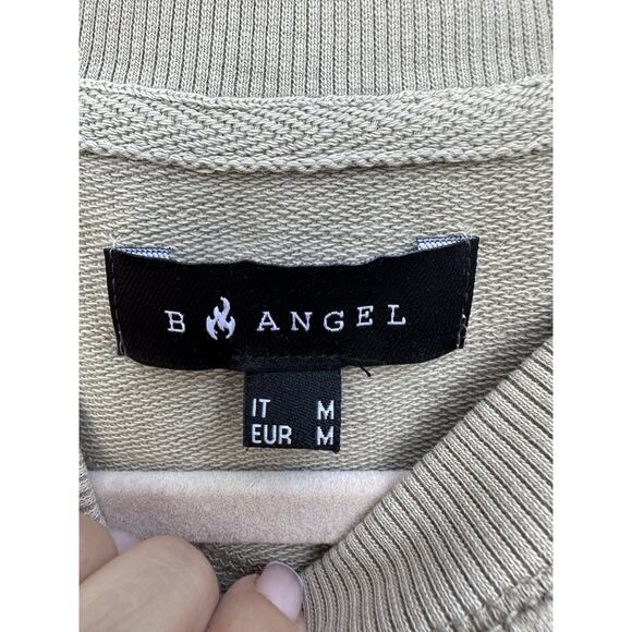 Italian Distressed Men Faded T-Shirt Sz M Sand Heavy Cotton Y2K Grunge Oversized - Picture 3 of 9